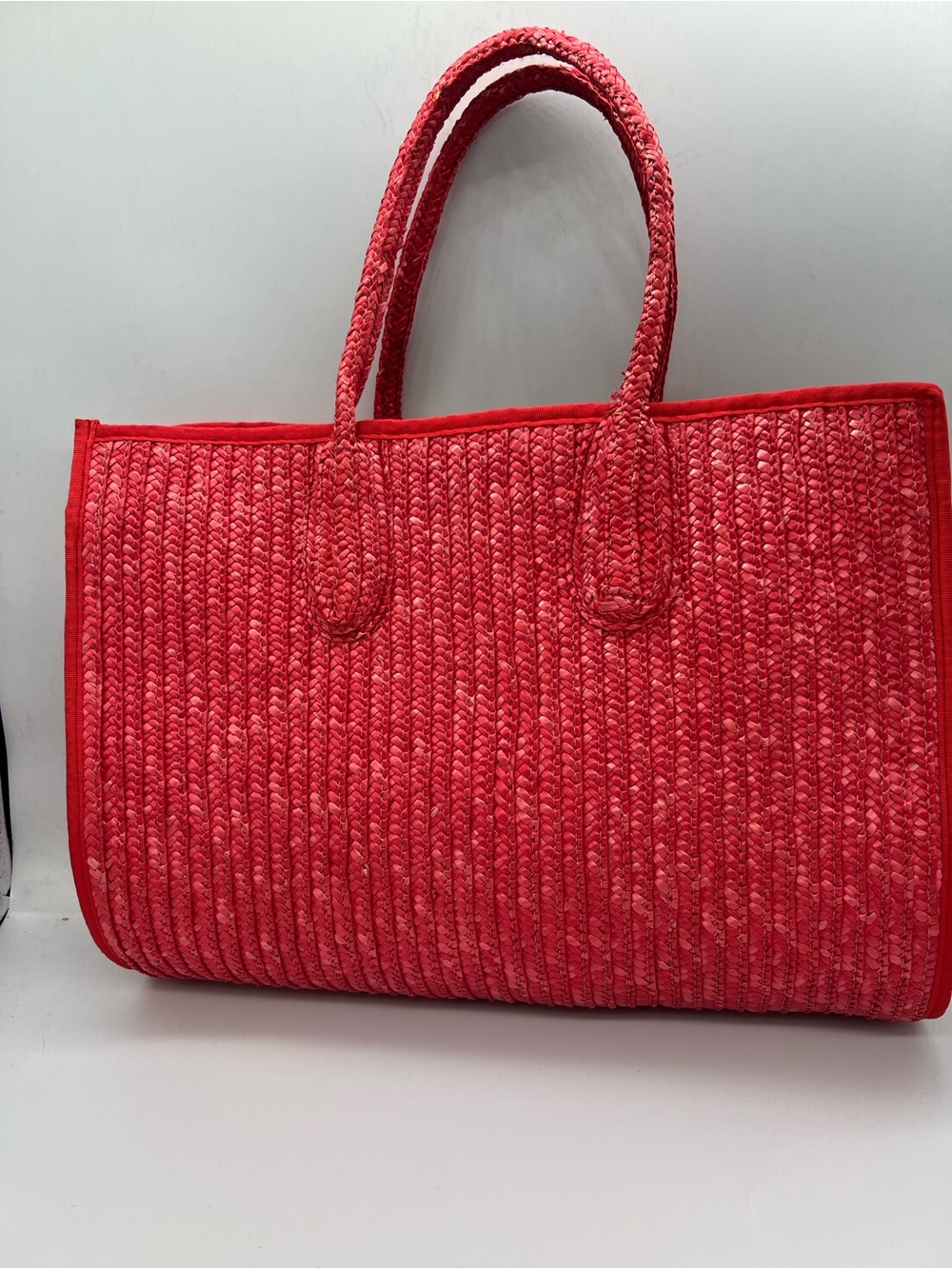Red Woven Tote Bag - Women